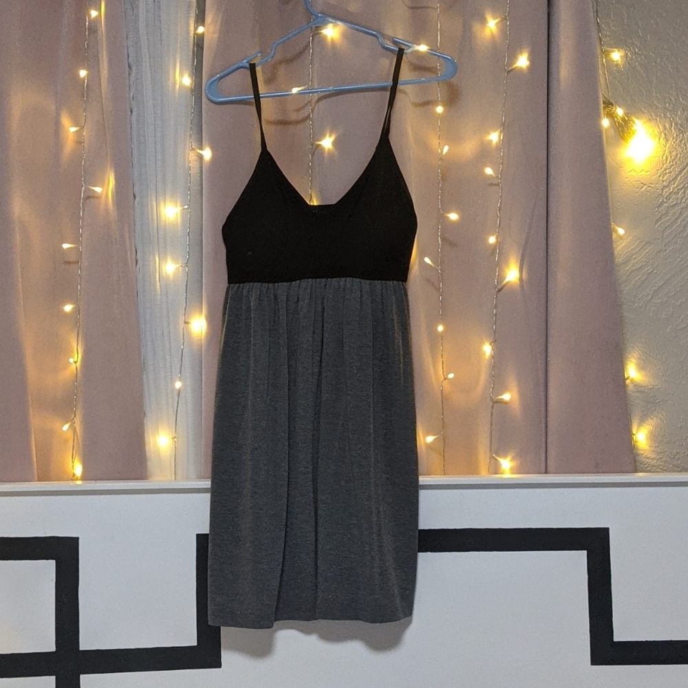 Black and grey comfy dress
